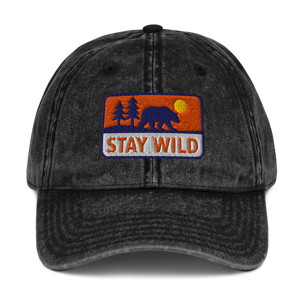 Stay Wild Vintage Cotton Twill Cap