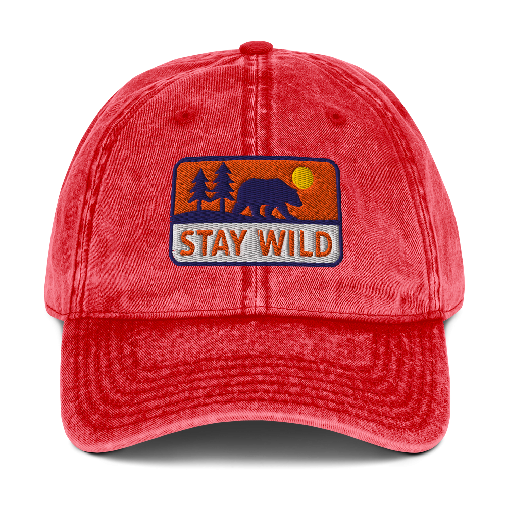 Stay Wild Vintage Cotton Twill Cap